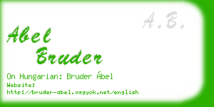 abel bruder business card